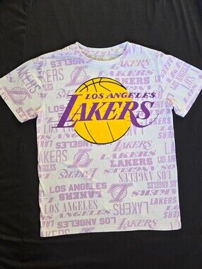 NBA Los Angeles Lakers All Over Print Graphic Tee XS